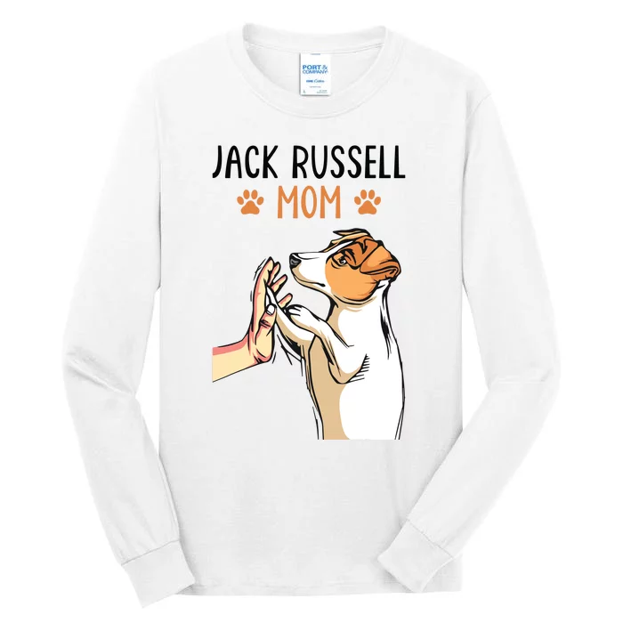 Jack Russell Terrier Mom Cute Dog Mama Funny Women Tall Long Sleeve T-Shirt