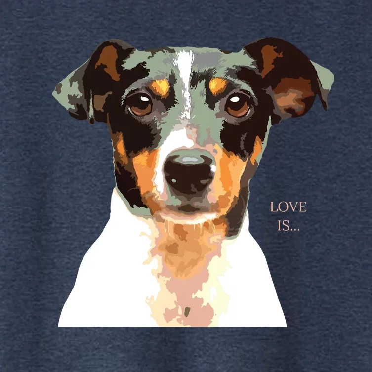 Jack Russell Terrier Shirts Mom Dad Women Men Kids Love Dog Women's Crop Top Tee