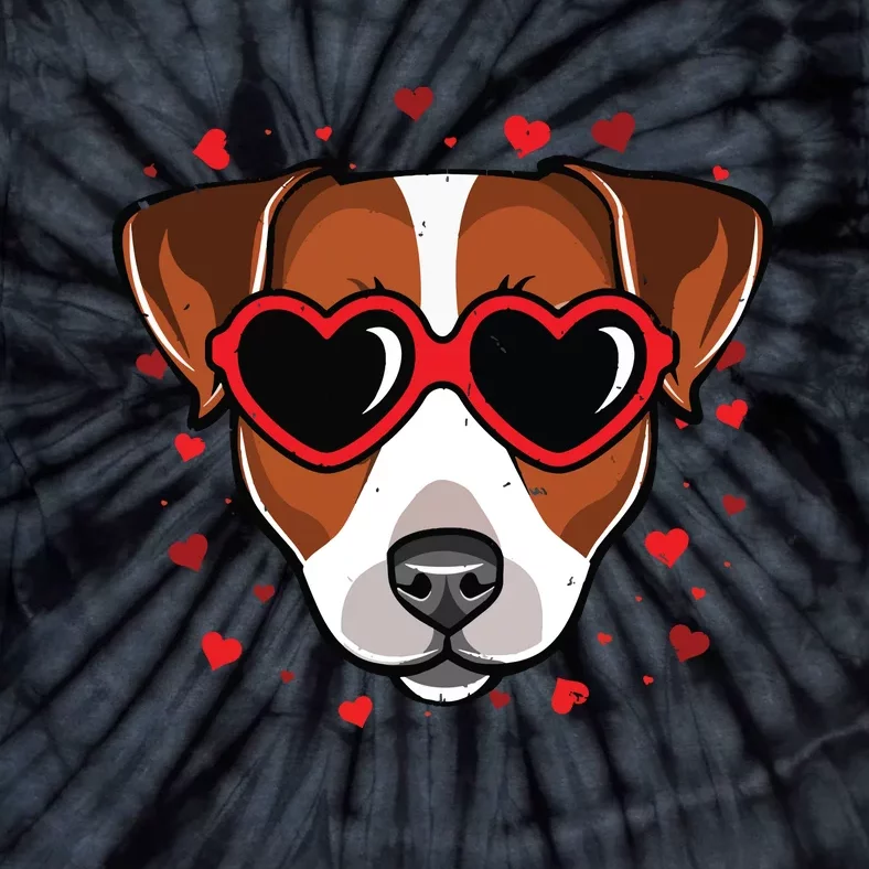 Jack Russell Terrier Valentine Cute Dog Lovers Tie-Dye T-Shirt