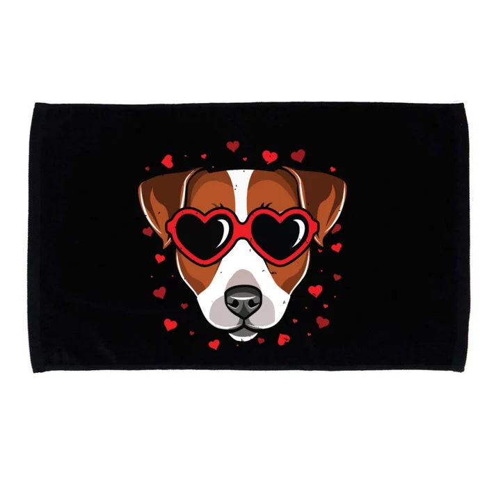 Jack Russell Terrier Valentine Cute Dog Lovers Microfiber Hand Towel