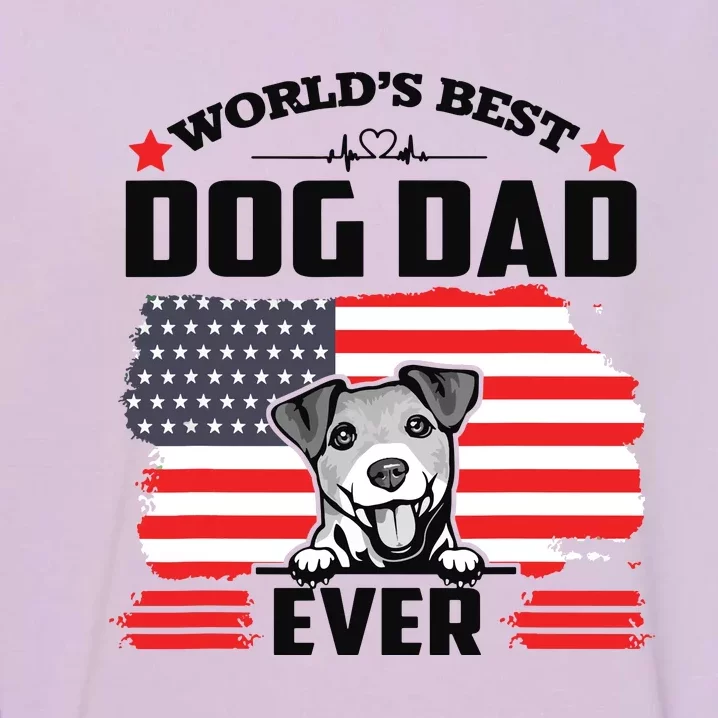 Jack Russell Terrier Worlds Best Dog Dad Ever Fathers Day Garment-Dyed Sweatshirt