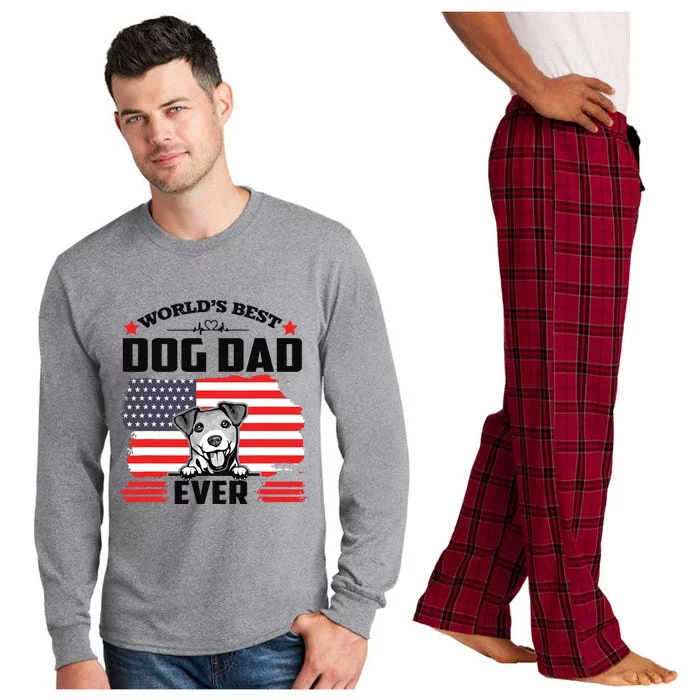 Jack Russell Terrier Worlds Best Dog Dad Ever Fathers Day Long Sleeve Pajama Set