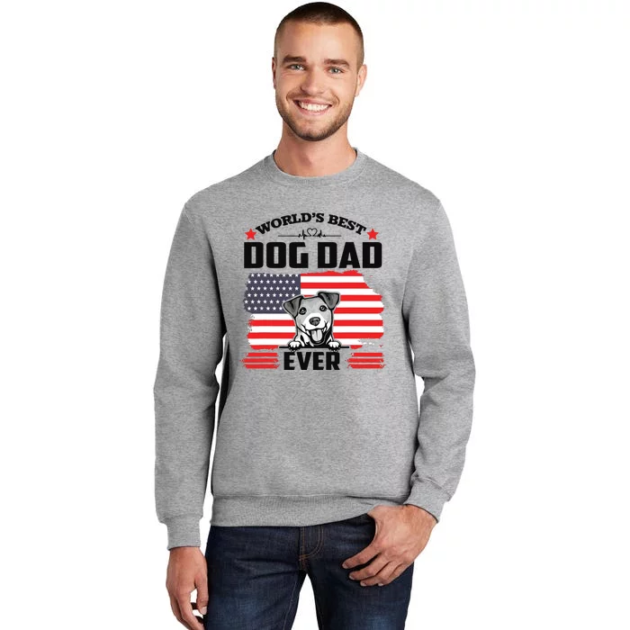 Jack Russell Terrier Worlds Best Dog Dad Ever Fathers Day Tall Sweatshirt