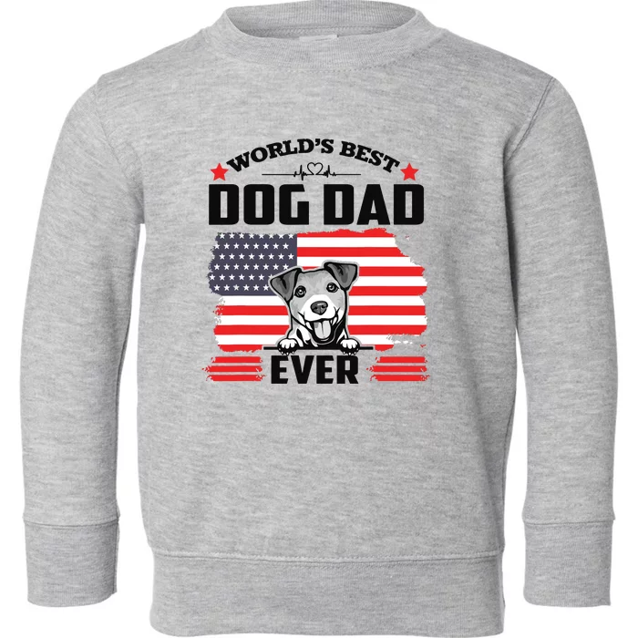 Jack Russell Terrier Worlds Best Dog Dad Ever Fathers Day Toddler Sweatshirt