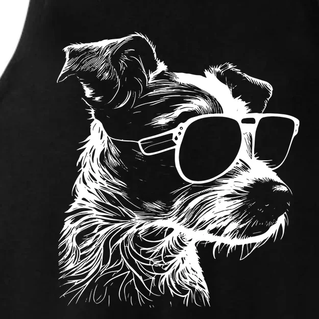 Jack Russell Terrier Walking Sunglasses Dogs Owner Ladies Tri-Blend Wicking Tank