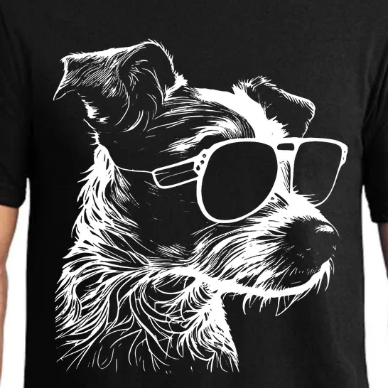 Jack Russell Terrier Walking Sunglasses Dogs Owner Pajama Set