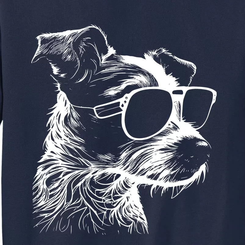 Jack Russell Terrier Walking Sunglasses Dogs Owner Tall Sweatshirt