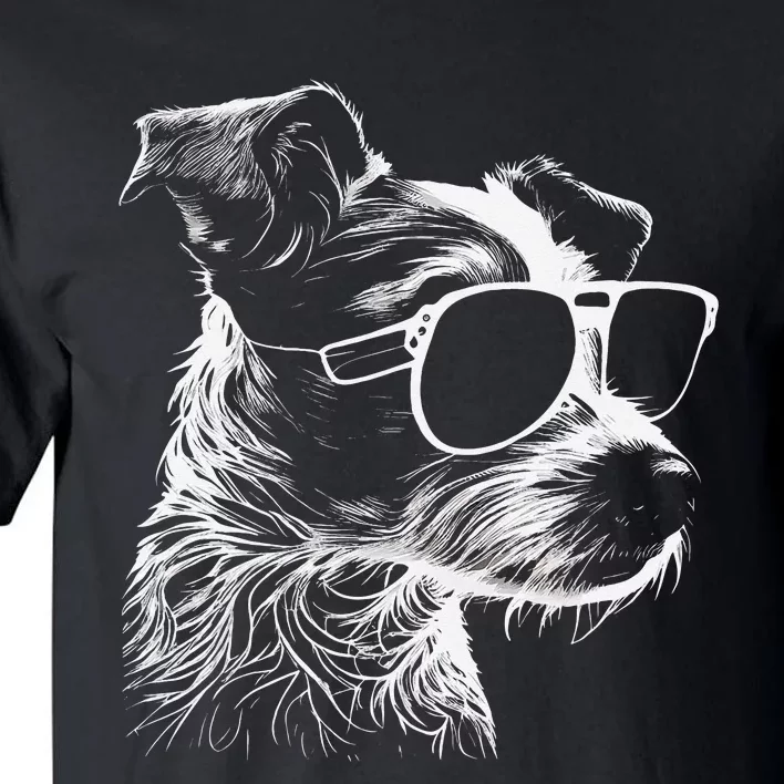 Jack Russell Terrier Walking Sunglasses Dogs Owner Tall T-Shirt