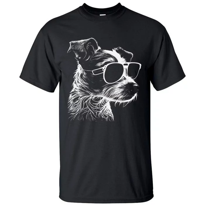 Jack Russell Terrier Walking Sunglasses Dogs Owner Tall T-Shirt