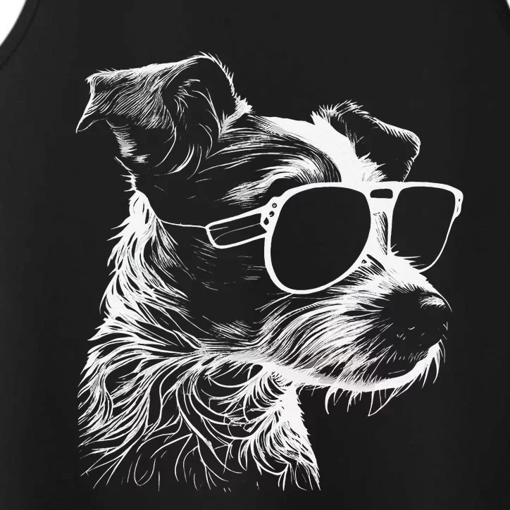 Jack Russell Terrier Walking Sunglasses Dogs Owner Performance Tank