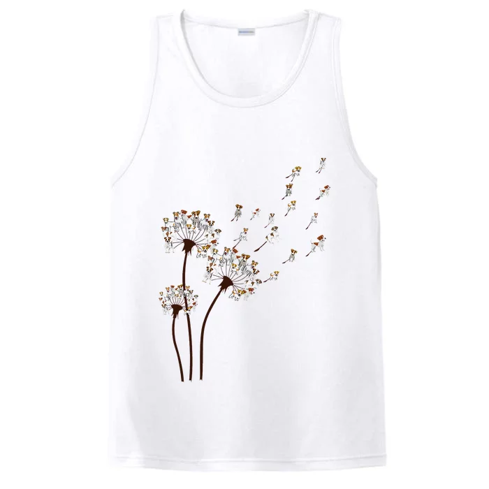 Jack Russell Terrier Dandelion Dog Lovers Performance Tank