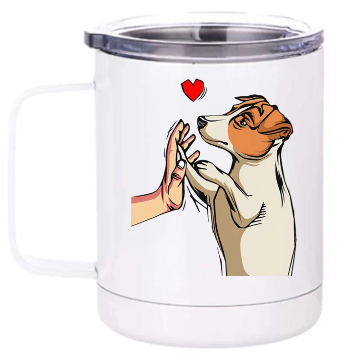 Jack Russell Terrier Love Dog Mom Funny Front & Back 12oz Stainless Steel Tumbler Cup