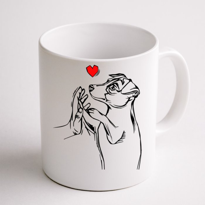 Jack Russell Terrier Love Cute Dog Mom Funny Gift Front & Back Coffee Mug