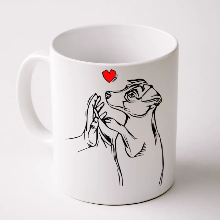 Jack Russell Terrier Love Cute Dog Mom Funny Gift Front & Back Coffee Mug