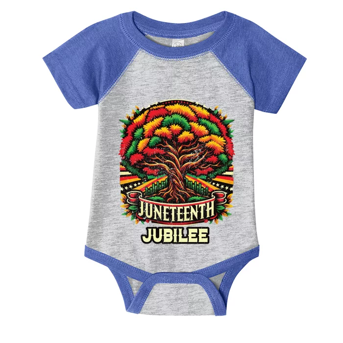 Junenth Root Tree 1865 Black History Vintage Retro Cool Gift Infant Baby Jersey Bodysuit