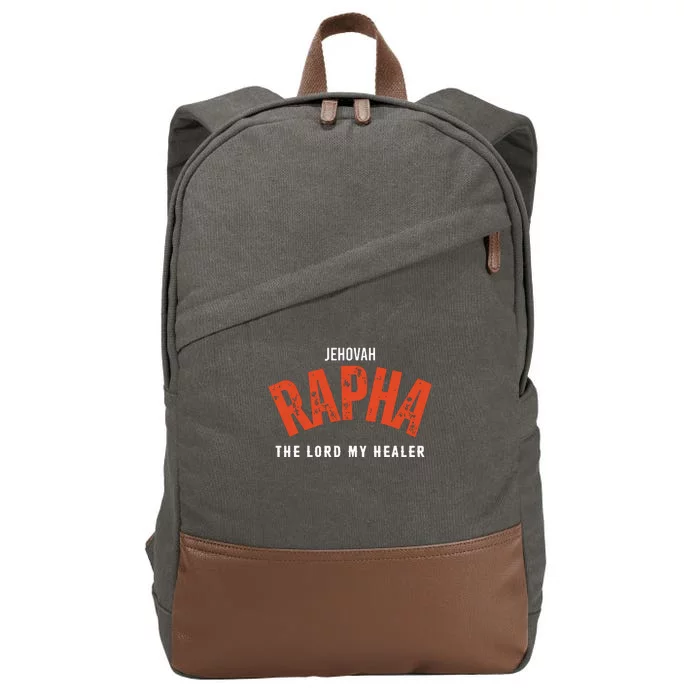 Jehovah Rapha The Lord My Healer Cotton Canvas Backpack