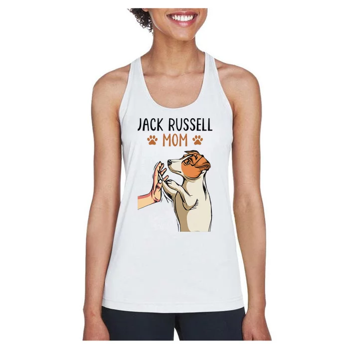 Jack Russell Terrier Mom Cute Dog Mama Women's Racerback Tank