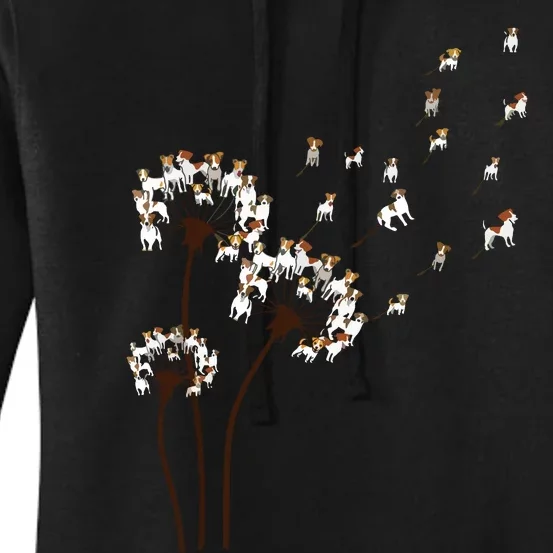 Jack Russell Terrier Dandelion Dog Lovers Women's Pullover Hoodie