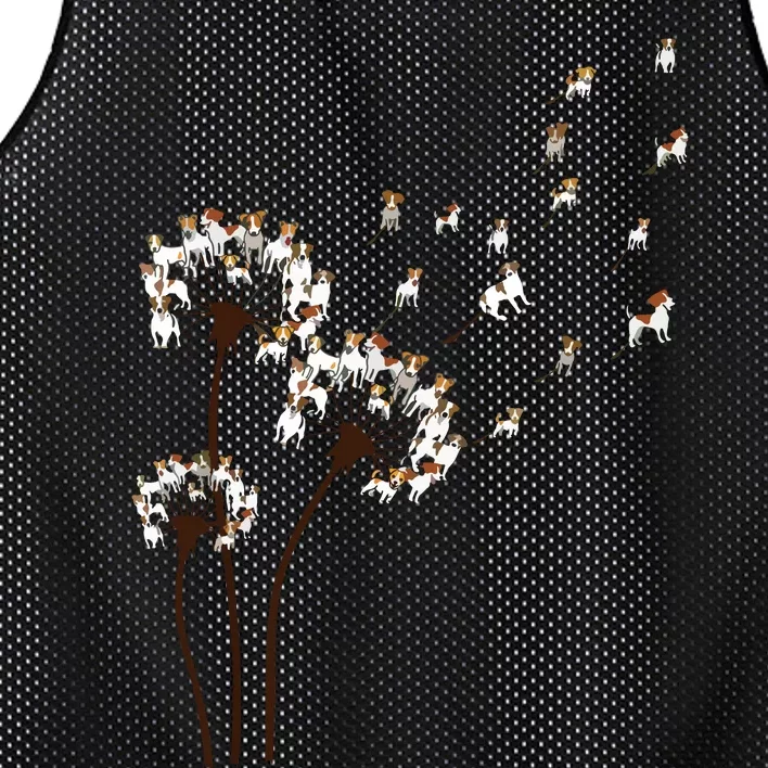 Jack Russell Terrier Dandelion Dog Lovers Mesh Reversible Basketball Jersey Tank