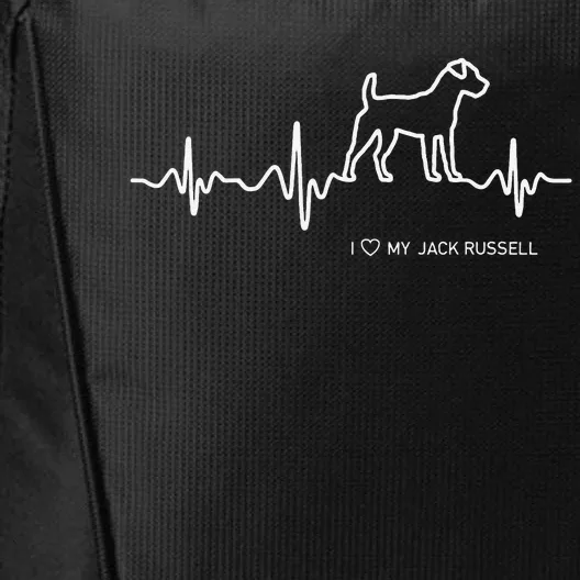 Jack Russell Terrier Jack Russel Dog Heartbeat Cute JRT Dogs City Backpack