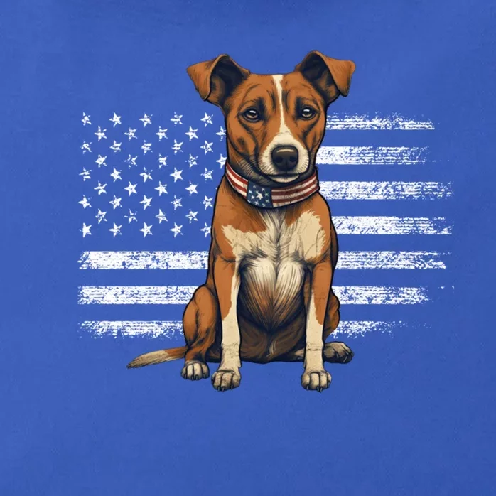 Jack Russell Terrier Dad Mom Dog Lover Usa Flag 4th Of July Cool Gift Zip Tote Bag