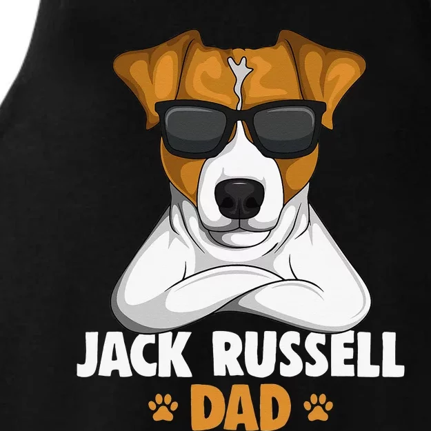 Jack Russell Terrier Dad Dog Ladies Tri-Blend Wicking Tank