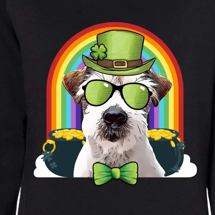 Jack Russell Terrier Dog Leprechaun Funny St Patricks Day Gift Womens California Wash Sweatshirt