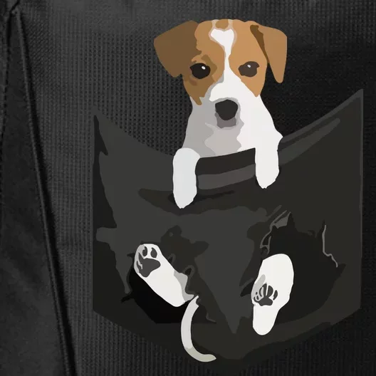 Jack Russell Terrier Dog In Pocket City Backpack