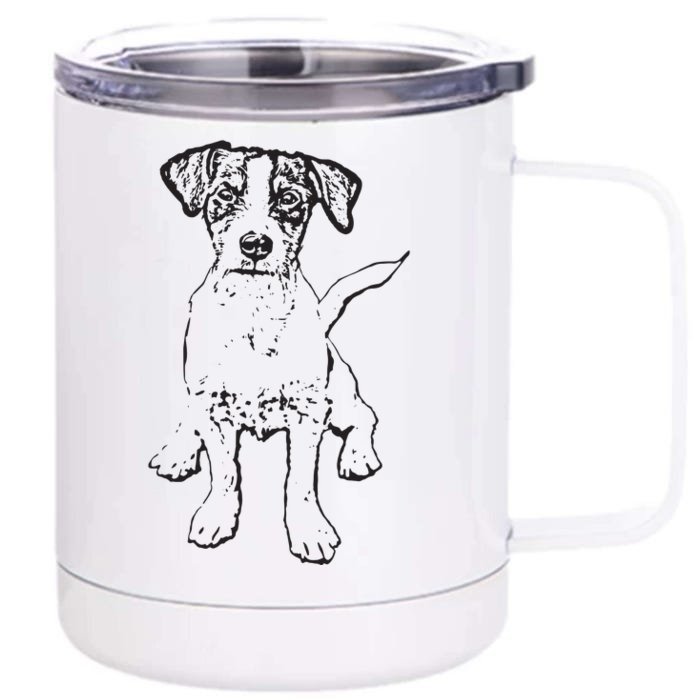 Jack Russell Terrier Gift For Dog Mom Dad Front & Back 12oz Stainless Steel Tumbler Cup