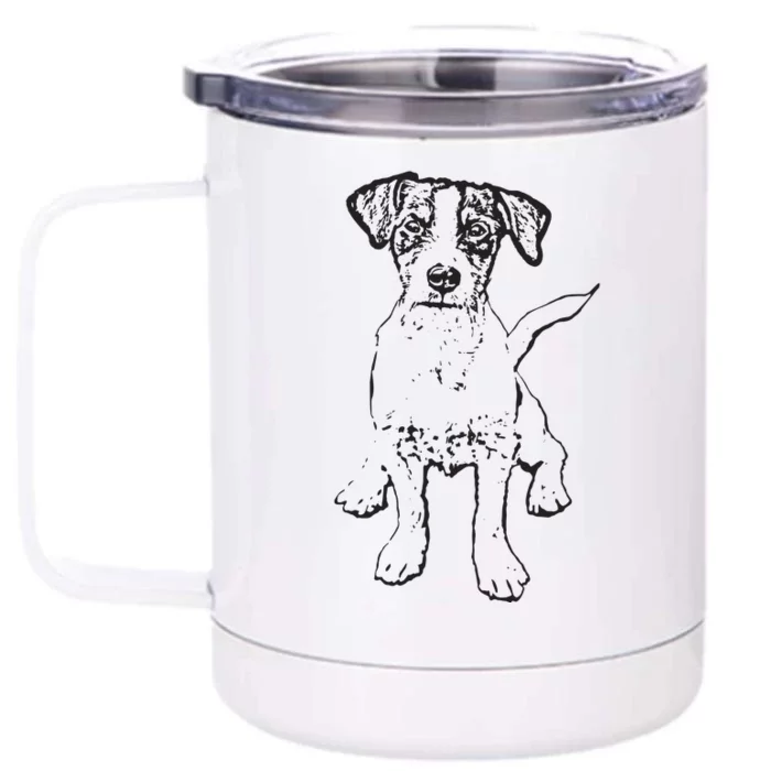 Jack Russell Terrier Gift For Dog Mom Dad Front & Back 12oz Stainless Steel Tumbler Cup