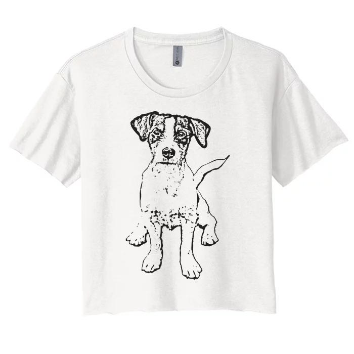 Jack Russell Terrier Gift For Dog Mom Dad Women's Crop Top Tee