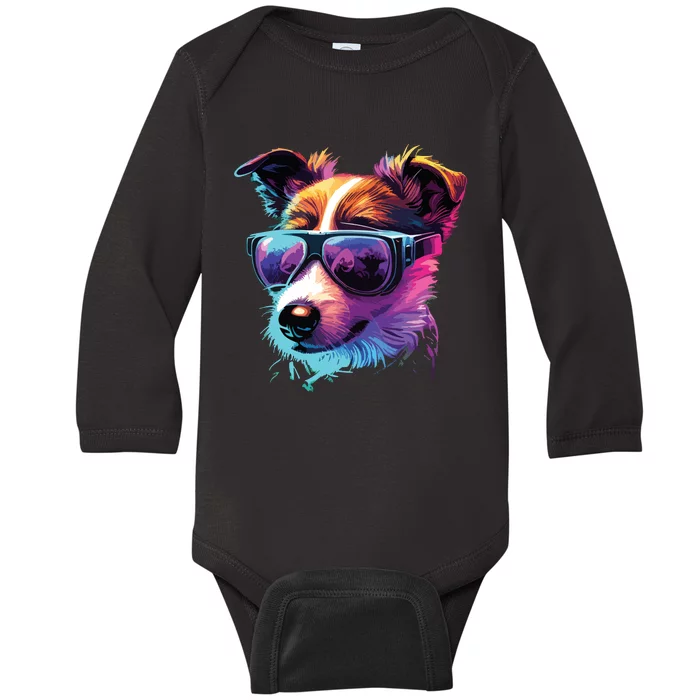 Jack Russell Terrier Dogs Jack Russell Terriers Baby Long Sleeve Bodysuit