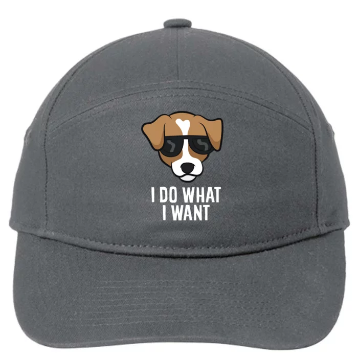 Jack Russell Terrier I Do What I Want Jack Russell 7-Panel Snapback Hat