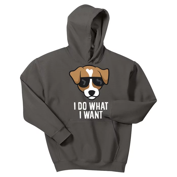 Jack Russell Terrier I Do What I Want Jack Russell Kids Hoodie