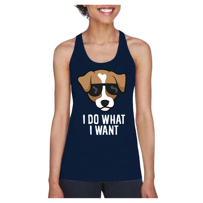 Jack Russell Terrier I Do What I Want Jack Russell Women's Racerback Tank