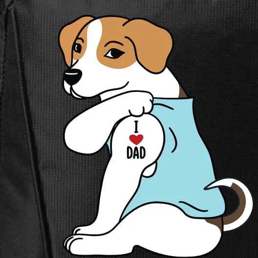 Jack Russell Terrier I Love Dad Funny Dog City Backpack