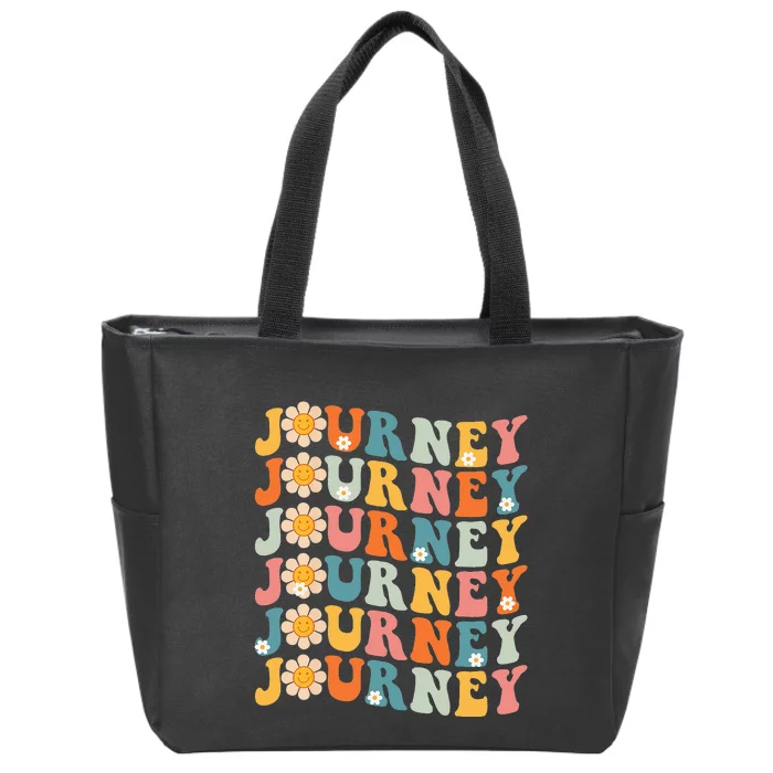 Journey Retro Vintage Personalized Name Gifts Zip Tote Bag