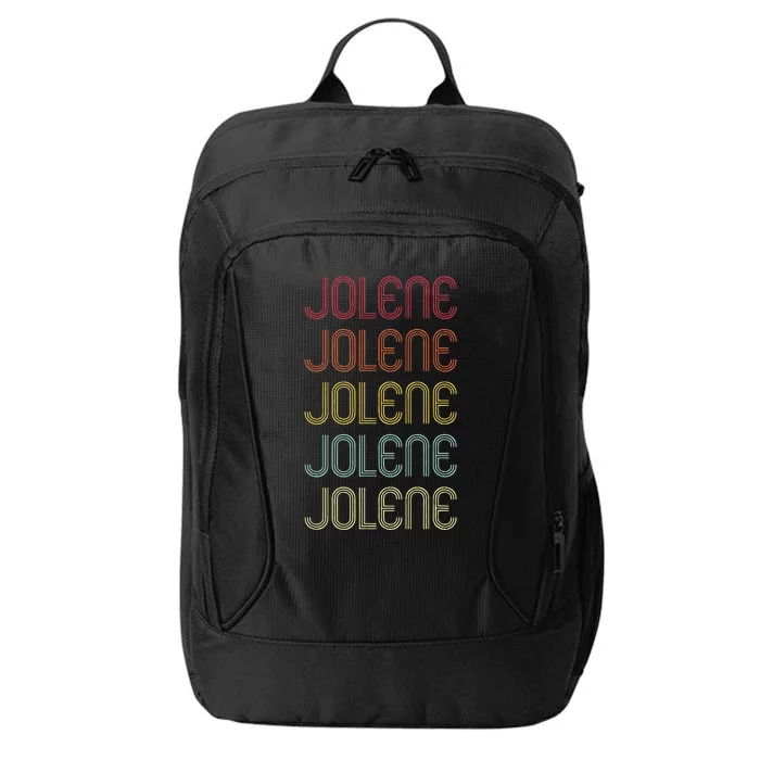 Jolene Retro Wordmark Pattern Vintage Personalized 70s City Backpack