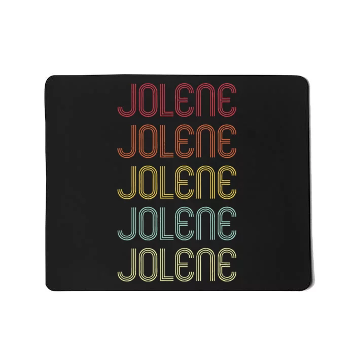 Jolene Retro Wordmark Pattern Vintage Personalized 70s Mousepad