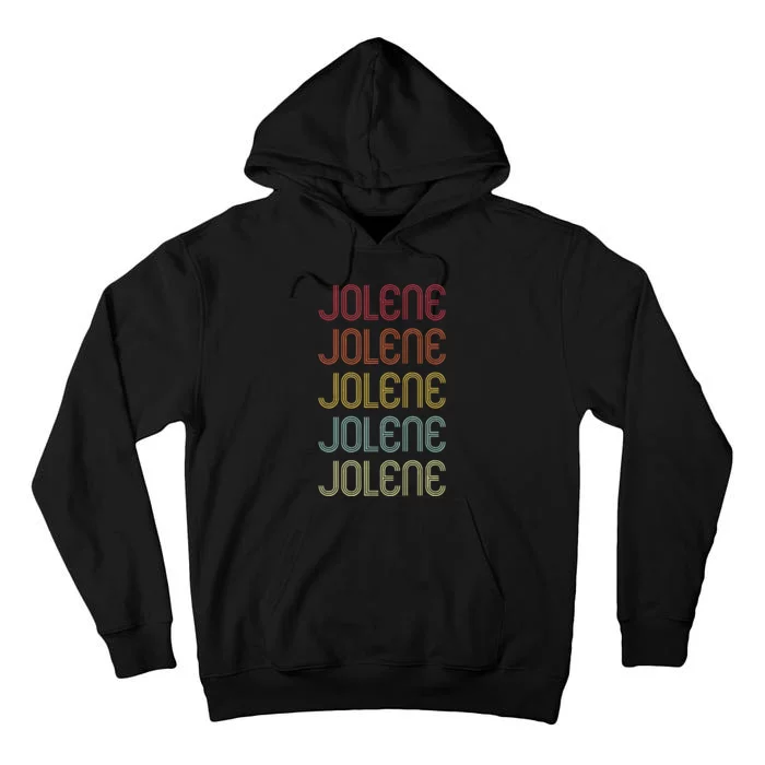 Jolene Retro Wordmark Pattern Vintage Personalized 70s Tall Hoodie