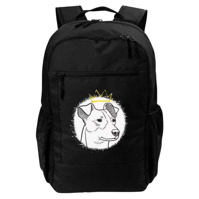 Jack Russell with Crown funny pet lovers gift Daily Commute Backpack