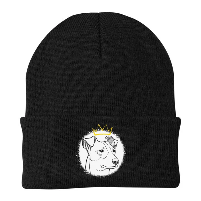 Jack Russell with Crown funny pet lovers gift Knit Cap Winter Beanie