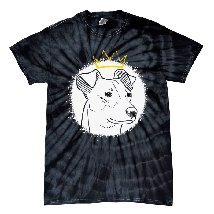 Jack Russell with Crown funny pet lovers gift Tie-Dye T-Shirt