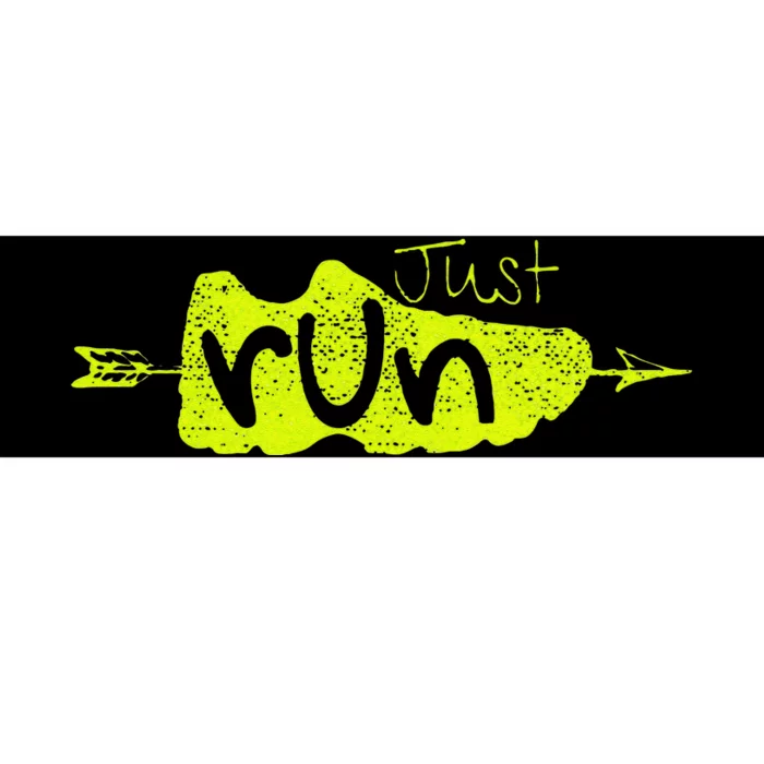 Just Run XC Runner Cross Country Runners Training Bumper Sticker