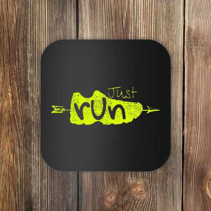 Just Run XC Runner Cross Country Runners Training Coaster