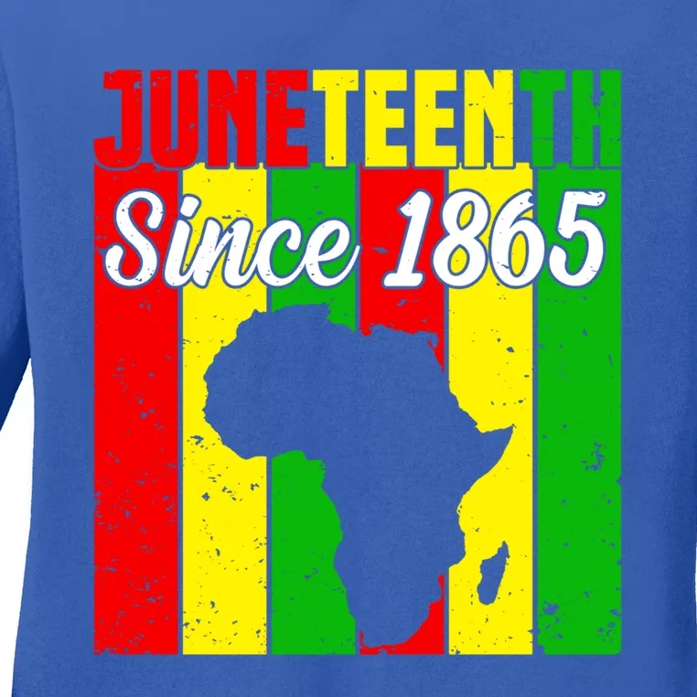 Juneteenth Since 1865 Black History Month Freedom Day Gift Ladies Long Sleeve Shirt