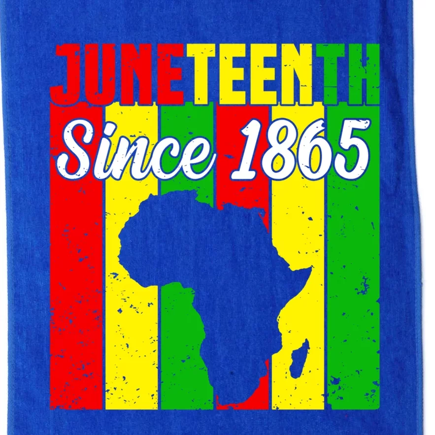 Juneteenth Since 1865 Black History Month Freedom Day Gift Platinum Collection Golf Towel