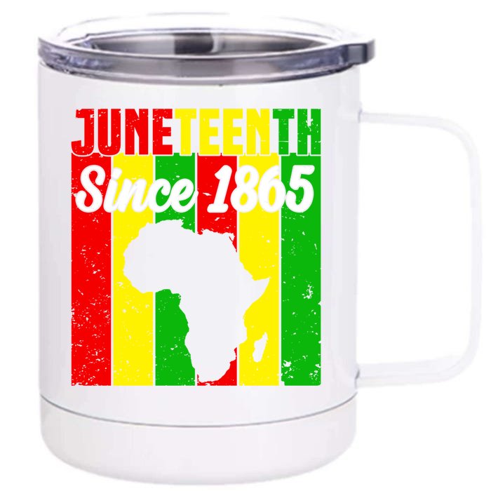 Juneteenth Since 1865 Black History Month Freedom Day Gift Front & Back 12oz Stainless Steel Tumbler Cup