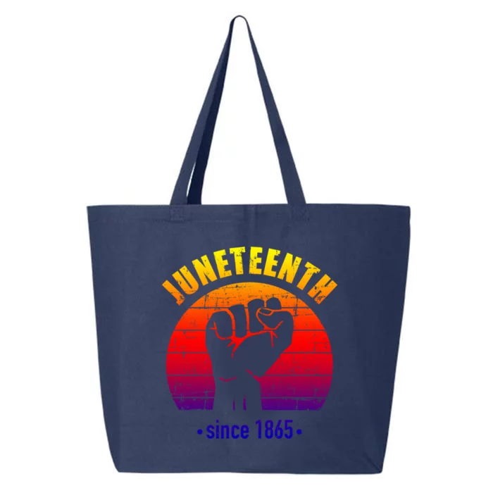 Juneteenth Since 1865 With Pan African Flag And Fist Gift 25L Jumbo Tote