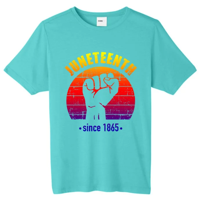 Juneteenth Since 1865 With Pan African Flag And Fist Gift ChromaSoft Performance T-Shirt